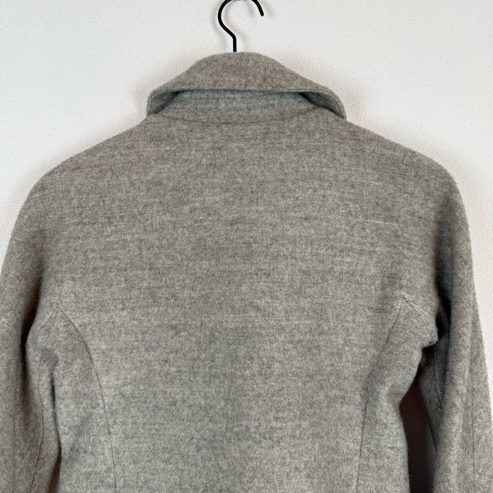 Smythe Les Vestes Wool Alpaca Blend Pea Coat Blazer Grey Blue 2 - Picture 4 of 12